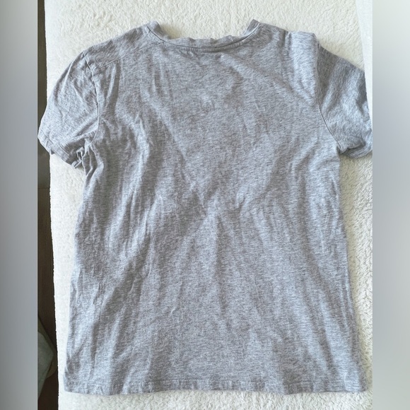 Maje Embroidered T-shirt “If You Can Red This You Are Too Close” Tee Grey Cotton - Picture 3 of 6